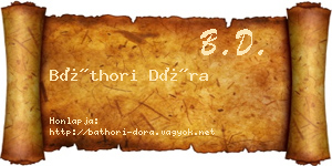 Báthori Dóra névjegykártya